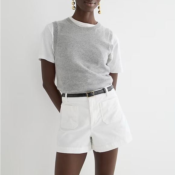 J CREW PATCH POCKET WHITE SHORTS NWT SZ 10